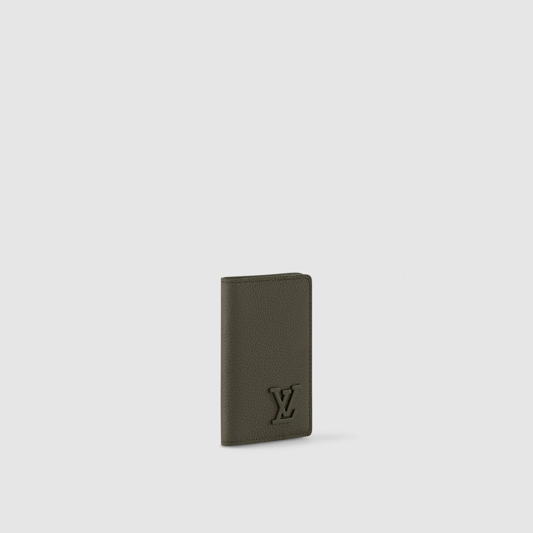 Ví Louis Vuitton Pocket Organizer Lv Aerogram Nam Xanh Khaki